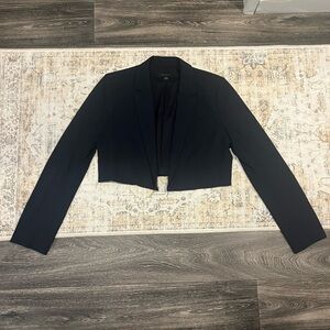 Women's Ann Taylor Navy Blue Cropped Blazer